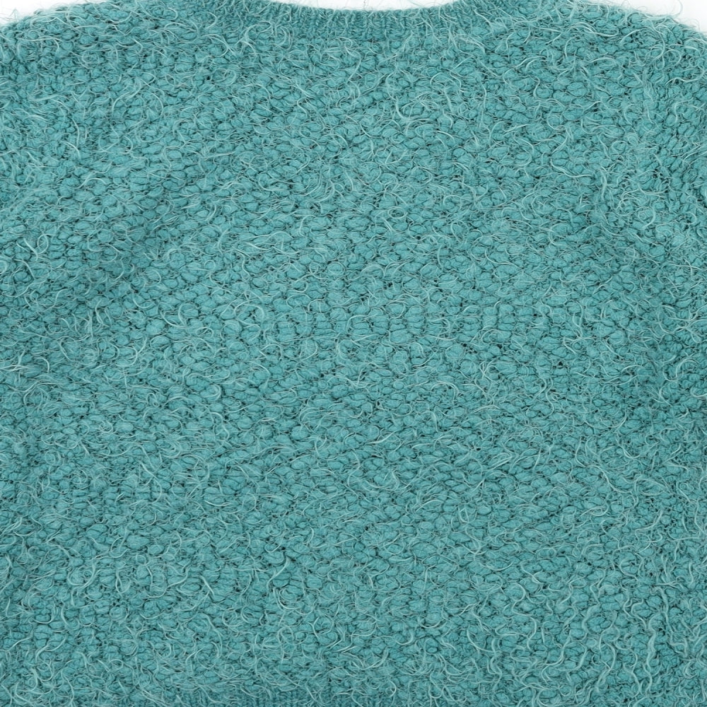 Brand and care label for Red Herring women’s green knit jumper, size UK 8