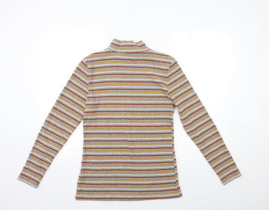Papaya Womens Grey Striped Pullover Jumper Size 14