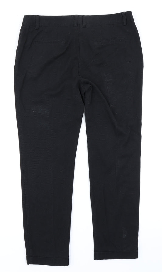 NEXT Womens Black Trousers Size 12 L24 in