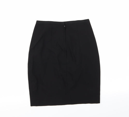 H&M Womens Black Floral A-Line Skirt Size 6