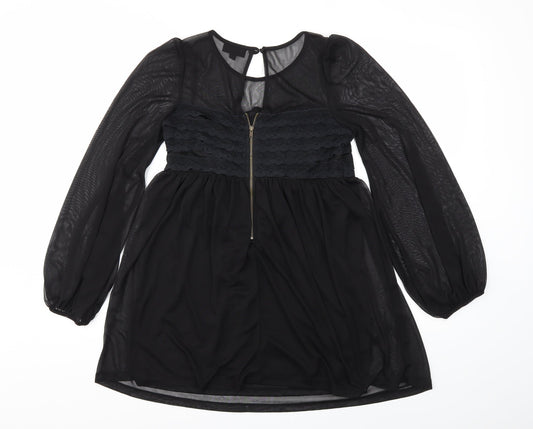 Topshop Womens Black Basic T-Shirt Size 8
