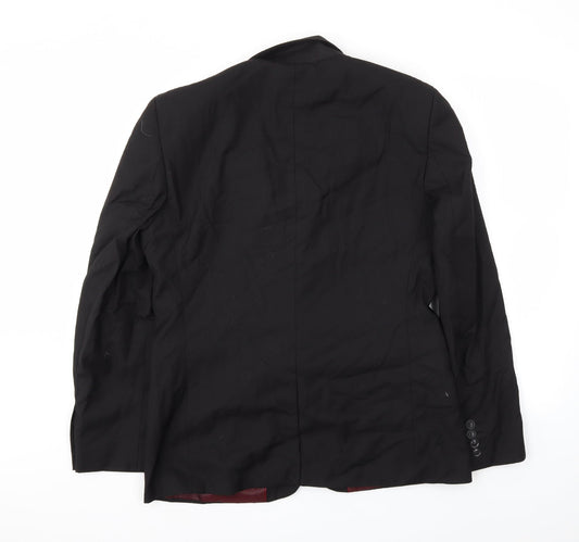Topman Mens Black Jacket Blazer Size 42