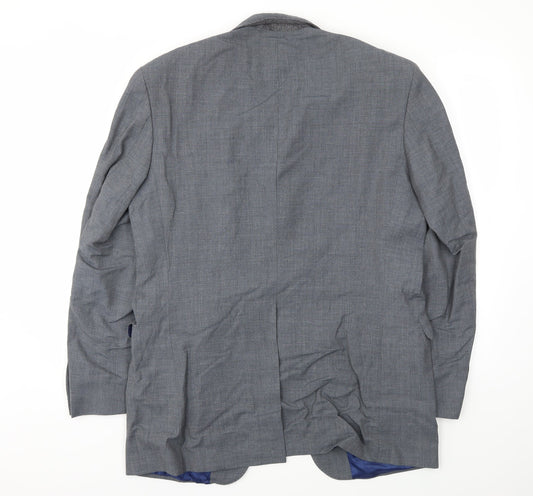 M&S Mens Grey Houndstooth Jacket Blazer Size 40