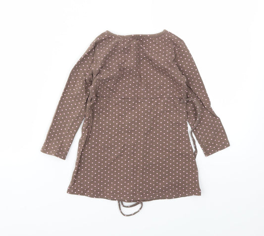 CQ Girls Brown Polka Dot Basic T-Shirt Size 3 Years
