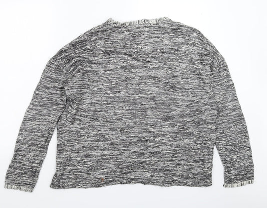 River Island Womens Grey Knit Pullover Jumper Size 14