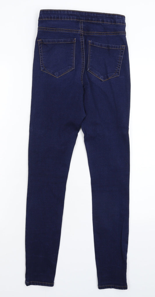 Denim & Co. Womens Blue Denim Jegging Jeans Size 8 L27 in