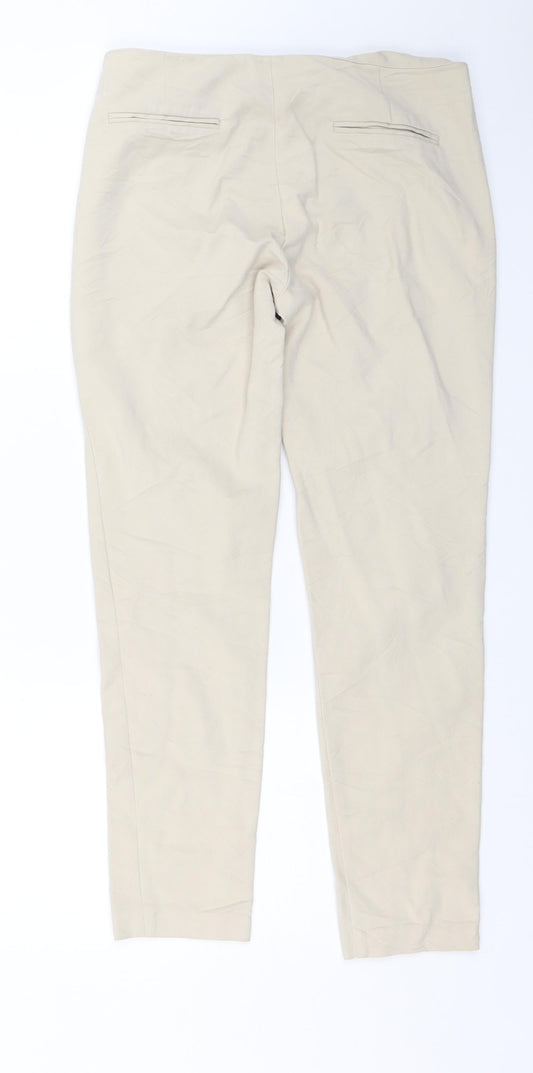 Zara Womens Beige Carrot Trousers Size 30 in L27 in