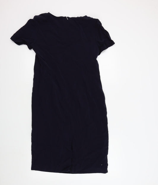 precis petite Womens Blue Colourblock A-Line Size 12