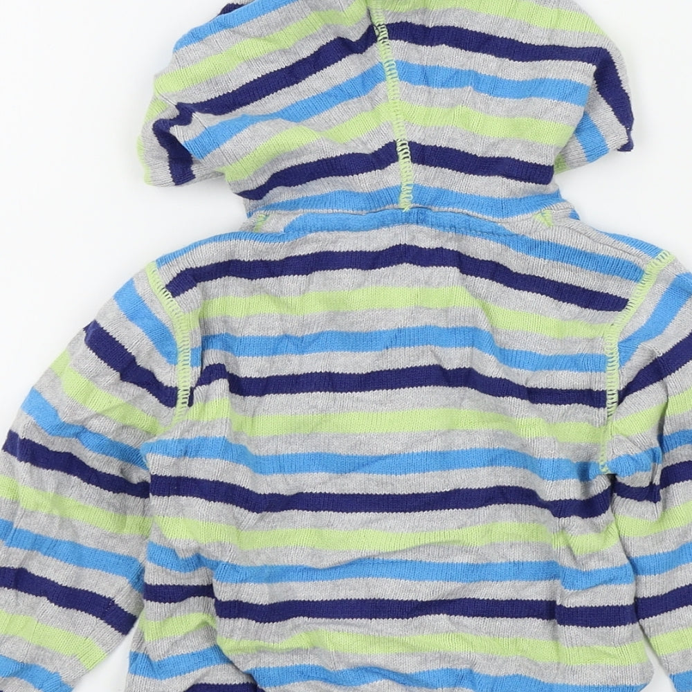 Smile Boys Blue Striped Cardigan Jumper Size 12-18 Months