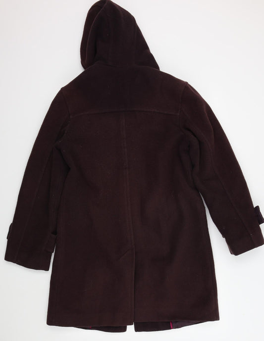 Klass Womens Purple Overcoat Size 10