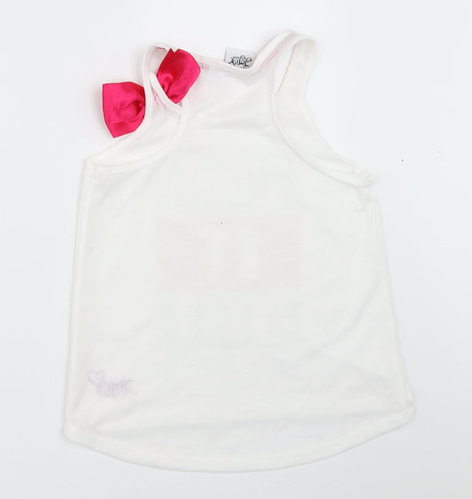 Nickelodeon Girls White Basic Tank Size 9-10 Years - Jojo Siwa