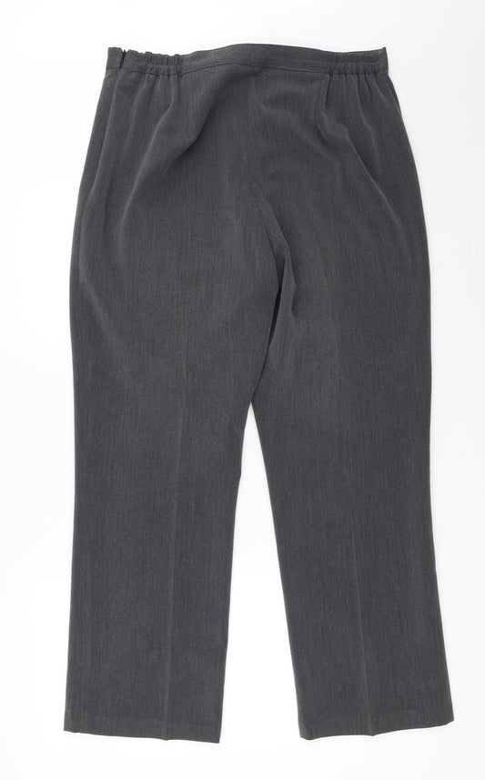 BM Womens Grey Trousers Size 14 L27 in