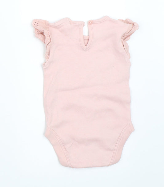 George Girls Pink Babygrow One-Piece Size 3-6 Months