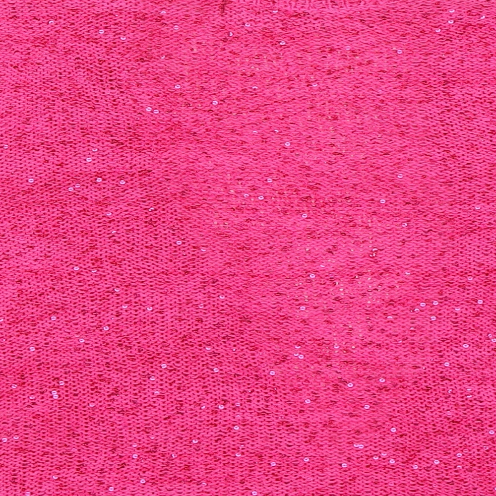 Brand and care label for Savoir women’s pink wrap jumper, size UK 12