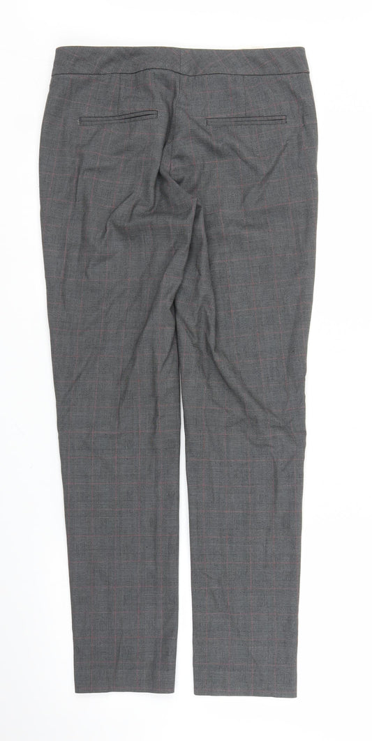 Stile Benetton Womens Grey Plaid Trousers Size 12 L27 in