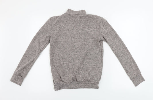 Glitz Womens Grey Pullover Jumper Size M