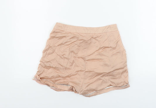 Missguided Womens Pink Cut-Off Shorts Size 6