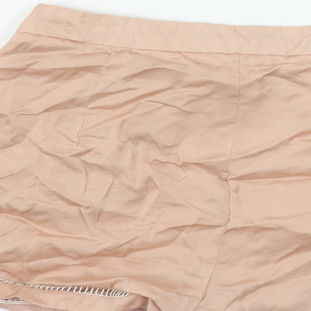 Missguided Womens Pink Cut-Off Shorts Size 6