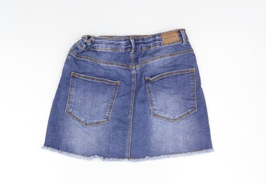 Zara Girls Blue A-Line Skirt Size 11-12 Years