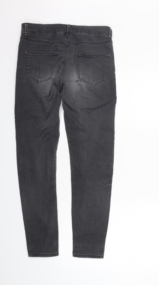 Marks and Spencer Womens Grey Straight Jeans Size 10 L26 in
