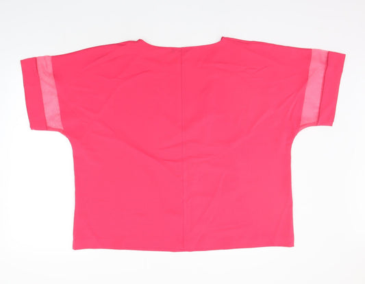 Marks and Spencer Womens Pink Basic T-Shirt Size 20