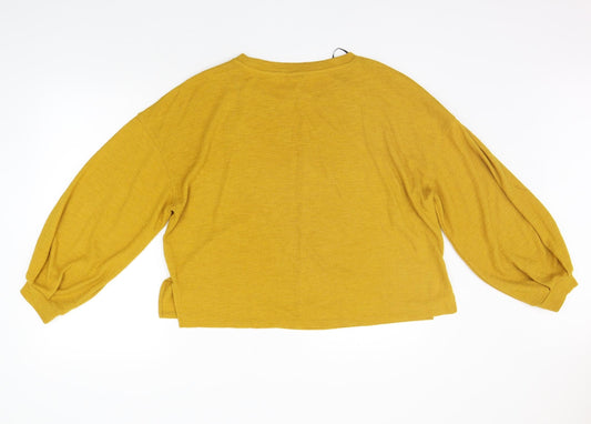 H&M Womens Yellow Pullover Jumper Size M