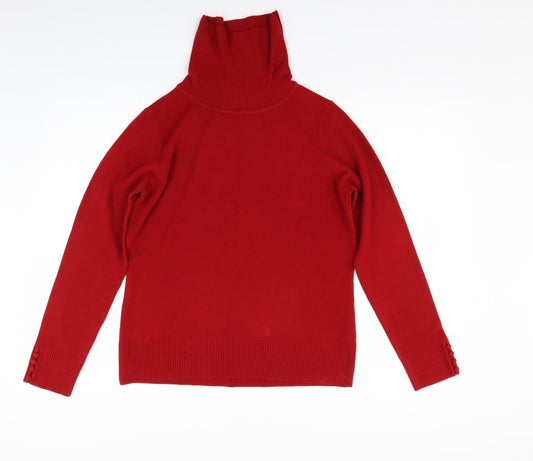 BHS Womens Red Knit Pullover Jumper Size 12