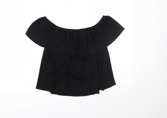 Topshop Womens Black Basic Blouse Size 10