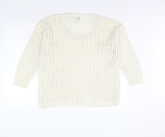 River Island Womens Ivory Pullover Jumper Size 12