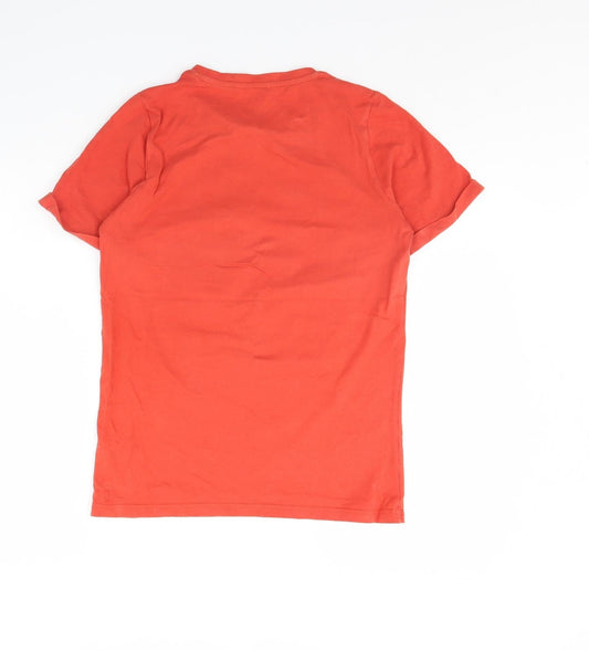m&s Boys Red Basic T-Shirt Size 12 Years - Football