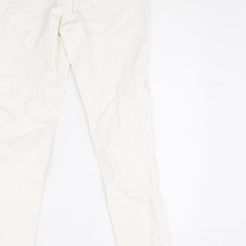 Preworn Womens White Denim Skinny Jeans Size 30 in L29 in