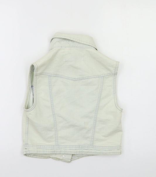 New Look Womens Blue Gilet Waistcoat Size 8