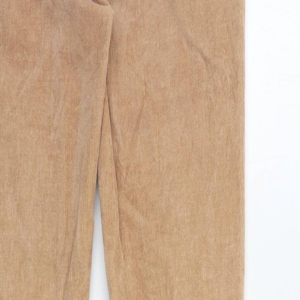 Brand and care label for BDG women’s pink corduroy skinny jeans, size UK 8, 28-inch leg
