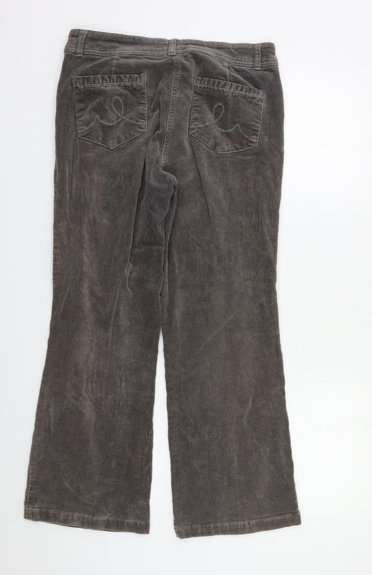 M&Co Womens Grey Trousers Size 10 L25 in