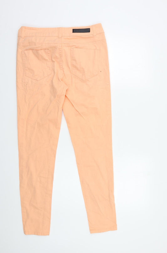 Love Label Womens Orange Skinny Jeans Size 12 L27 in