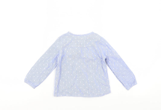 Pep & Co Girls Blue Polka Dot Basic Button-Up Size 18-24 Months