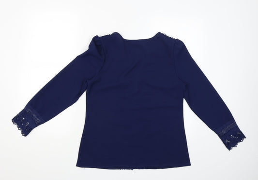 Blooming Jelly Womens Blue Basic Blouse Size S