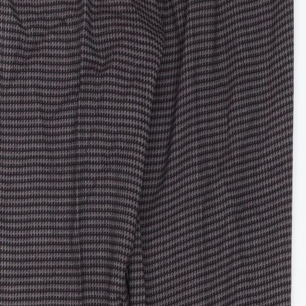 NEXT Womens Purple Check Trousers Size 8 L28 in