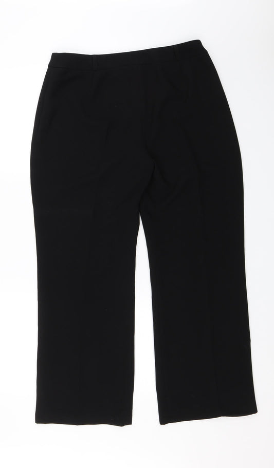 Anne Brooks Womens Black Dress Pants Trousers Size 14 L26 in