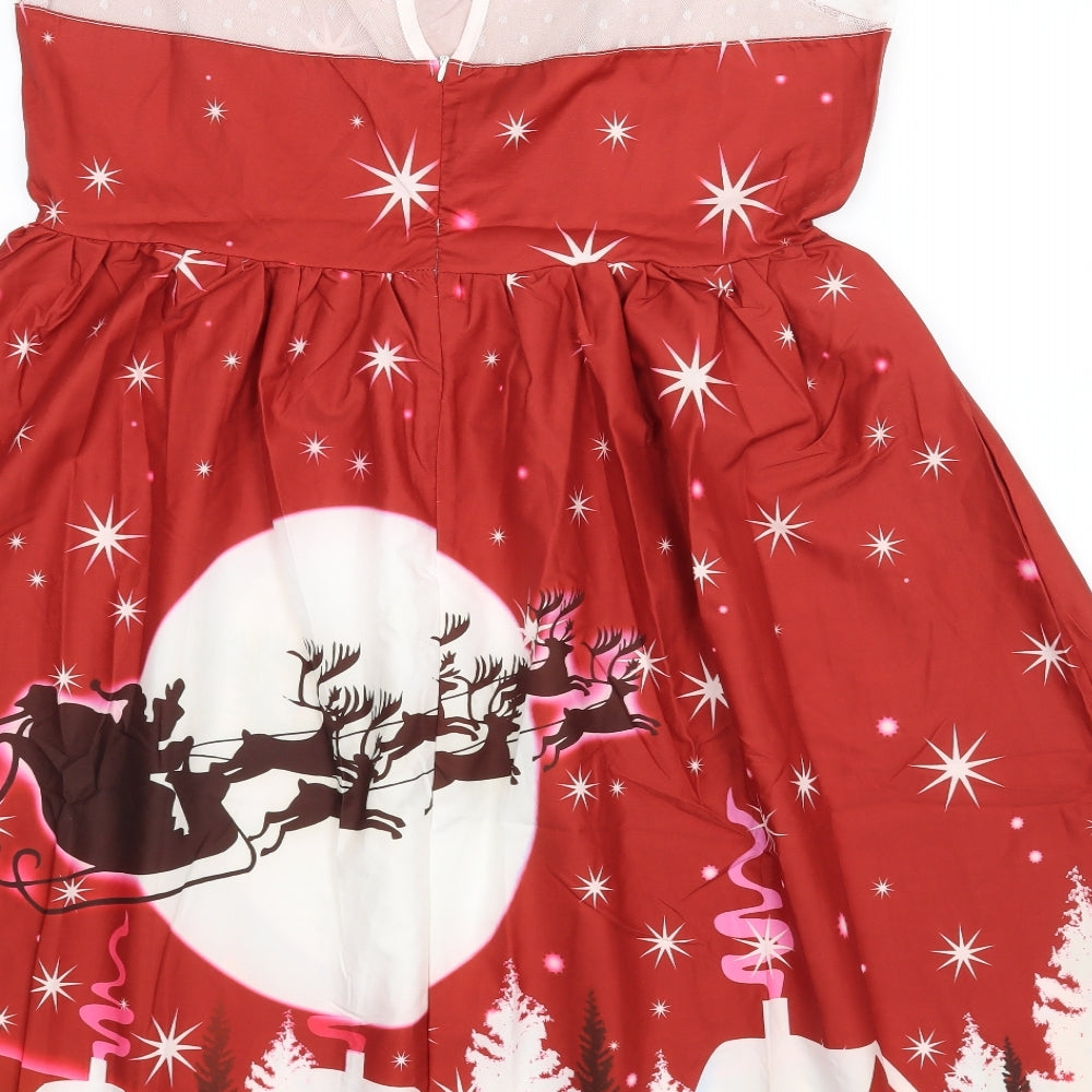 VILA Girls Red A-Line