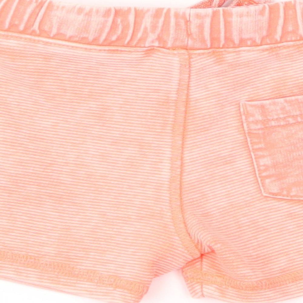 Brand and care label for F&F Baby Orange Cropped Trousers, size 3-6, Months - Shorts
