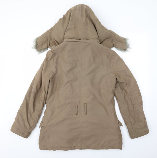 NEXT Womens Brown Overcoat Coat Size 12