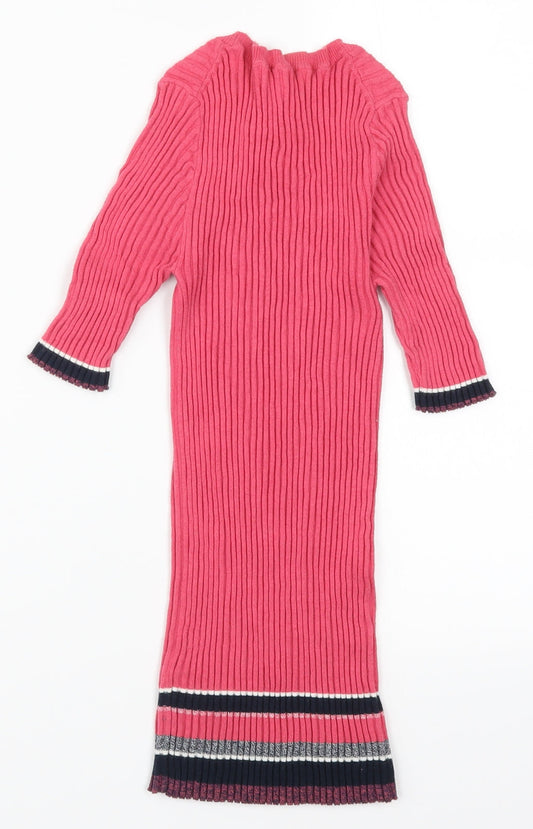 NEXT Womens Pink Striped Pullover Jumper Size 10