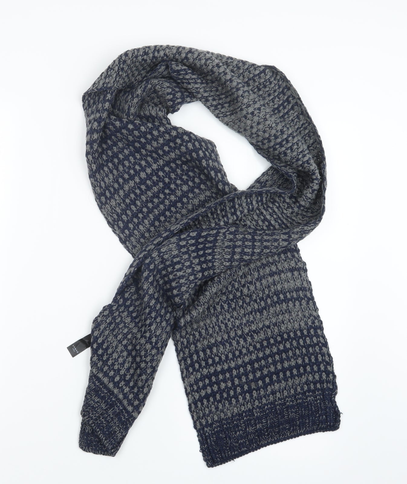 George Mens Grey Knit Scarf One Size