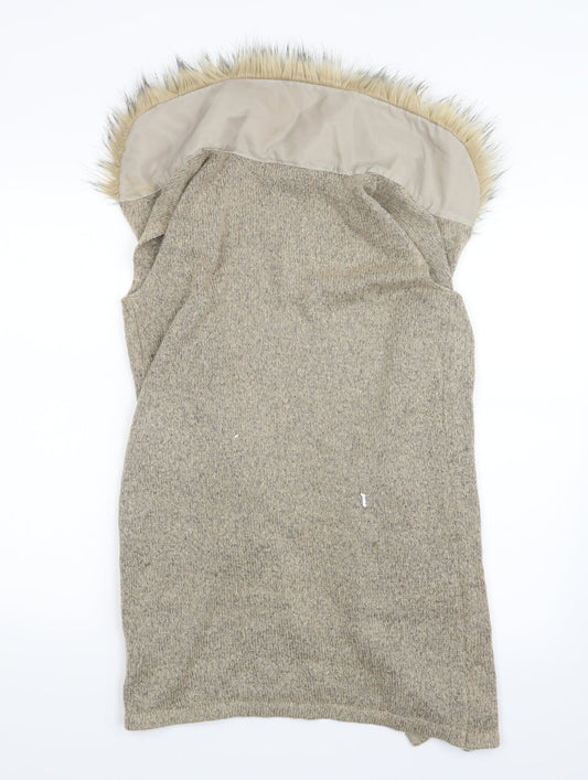 Primark Girls Beige Knit Cardigan Jumper Size 12-13 Years
