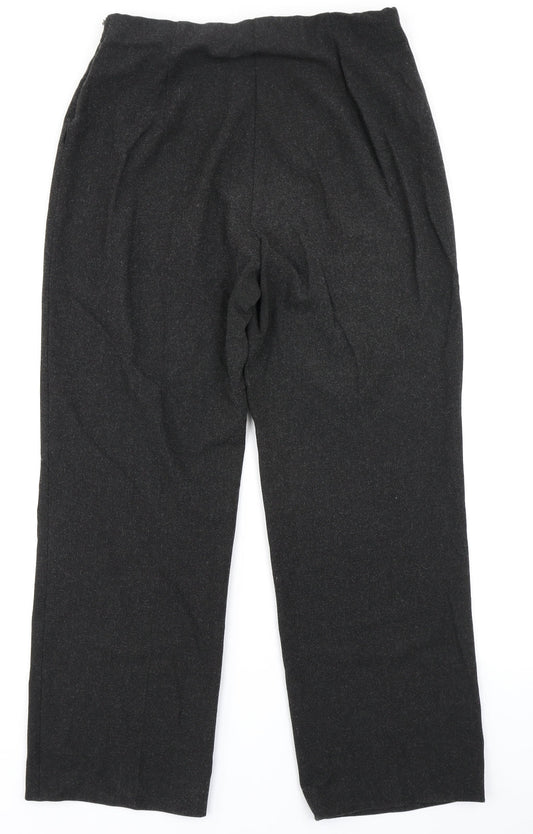 Leruzzi Womens Grey Trousers Size 14 L27 in