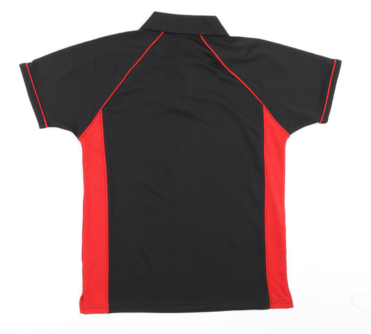 Finden Hales Mens Black Colourblock Polo Size S