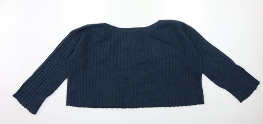 French Connection Womens Blue Knit Pullover Jumper Size S
