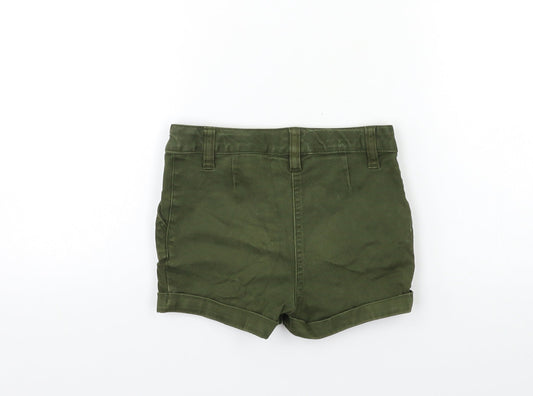 NEXT Girls Green Batik Cargo Shorts Size 4 Years