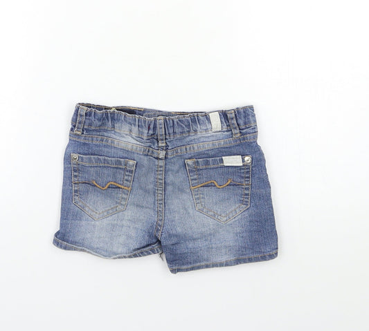 Preworn Girls Blue Denim Cut-Off Shorts Size 3 Years